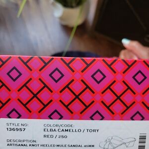 Tory Burch Artisanal Knot Heeled Mule Sandal